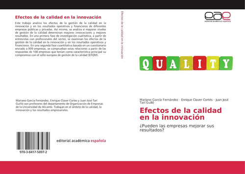 Libro: Efectos De La Calidad En La Innovación: ¿pueden Las E