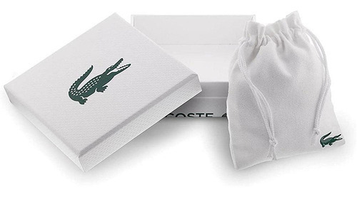 Aretes Lacoste Crocodile Mujer Acero Inoxidable 2040052 Bicolor