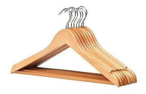 Imagen 5 de 6 de Colgadores De Ropa De Madera Por Docena Importado