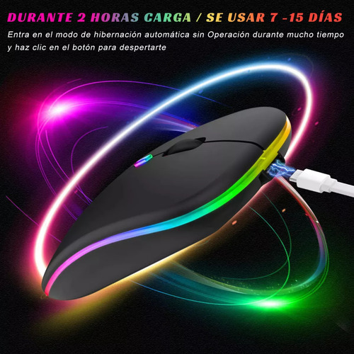 Ratón Inalámbrico Para Computadora Windows Bluetooth Dip, 2 Color Negro/rosa