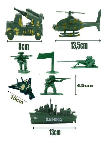 Brinquedo Militar Bonecos Soldadinhos Encartelado Veiculos