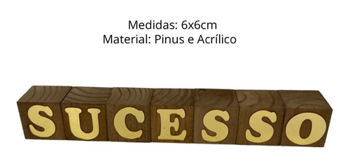 Cubo Decorativo Mesa Boy Girl Pinus 7 Peças