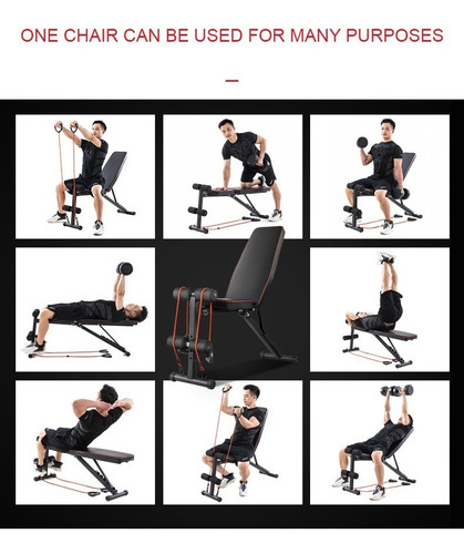 Imagen 8 de 10 de Banca De Pesas Ajustable Ejercicio Para Pecho Y Pierna Gym