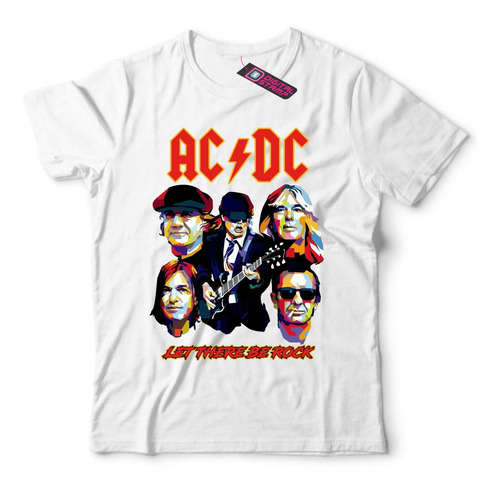 Remera Ac/dc Let There Be Rock Pop Art Mu 21 Dtg Premium