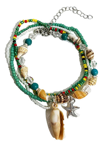 Lvla Gan Pcs Pulseras De Tobillo De Concha De Mar Para Mujer Concha Y Estrella De Mar. 5 Cm