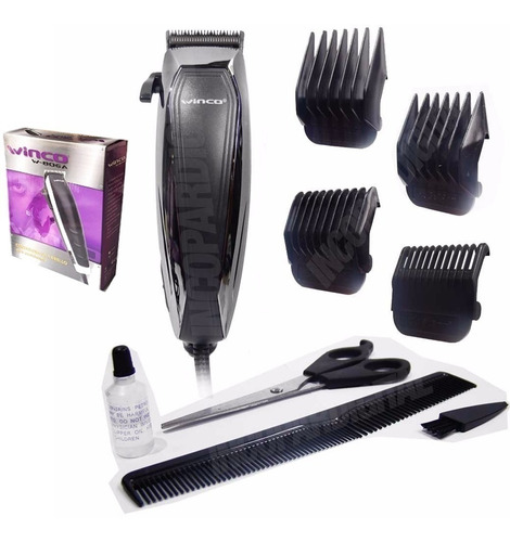 Imagen 4 de 10 de Maquina De Cortar Pelo Barba Patilla Cortadora Winco W-617