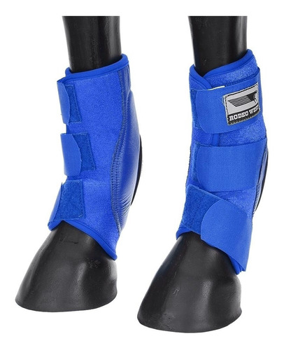 Skid Boot Médio Para Cavalo Em Neoprene Azul Rodeo West 1967