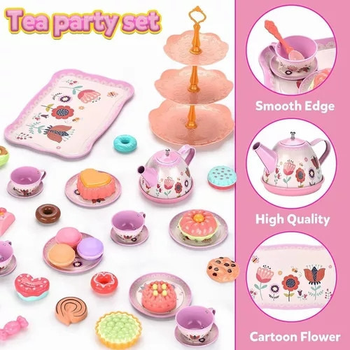 Set P De Té Y Postres Para Niños En Caja
