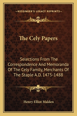 Libro The Cely Papers: Selections From The Correspondence...