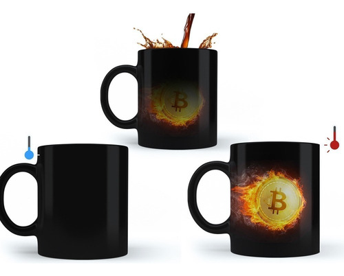 Imagen 4 de 4 de Taza Mágica Bitcoin Btc