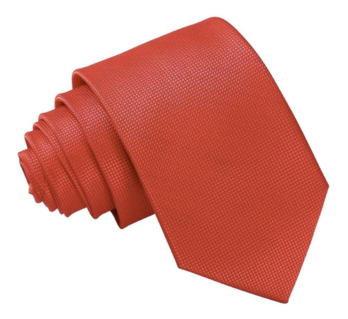 Corbata Tono Naranja Shedrón | Textura Microcuadros 