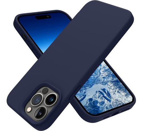 Funda Para iPhone 14 Pro Max Silicona Resistente Azul Noche