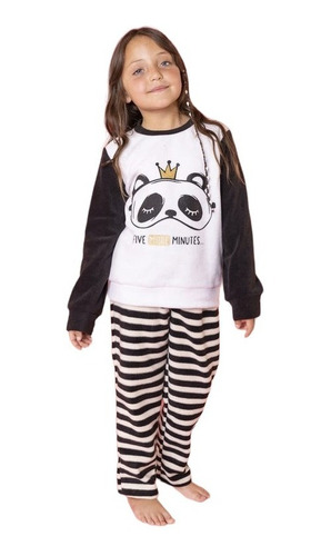 Pijama Micropolar Ivory Panda Niña