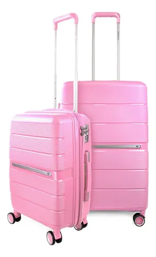 Pack 2 Maletas S+m Rosada Xpos Swiss Bag