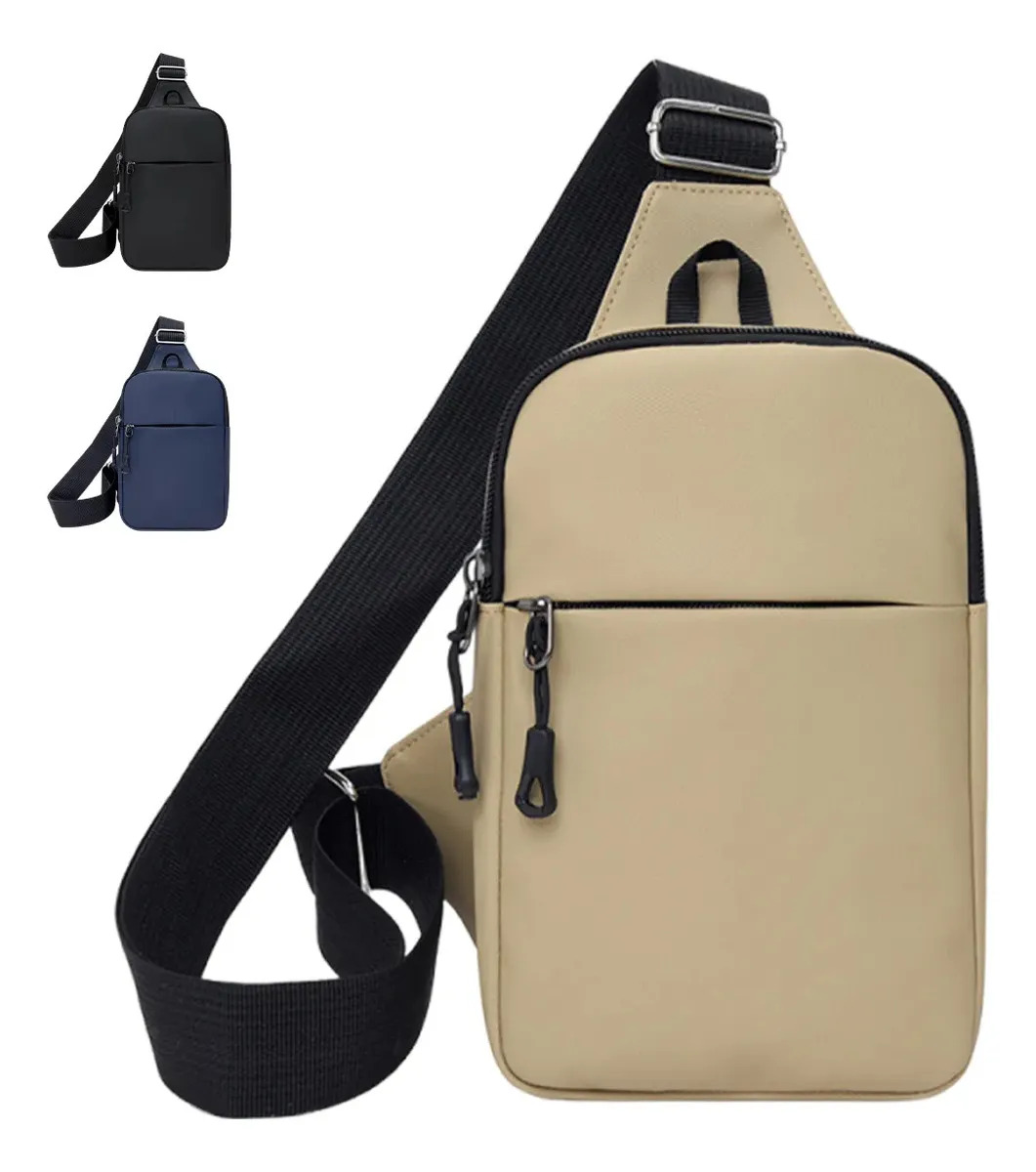 Bolsa Bandolera Deportiva E Impermeable Gris Lisa