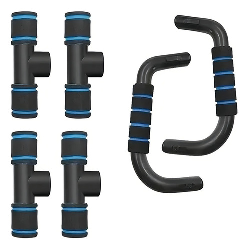 Apoio Barra Fixo P/ Flexão Suporte Chão Treino Fortalecedor Cor Preto