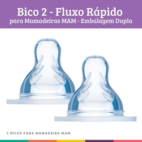 Bico Mamadeira Mam Todos Os Tamanhos - Embalagem Dupla