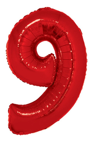 Globos Números Metalizados Rojo 34 Pulgadas X 1 - Cc 
