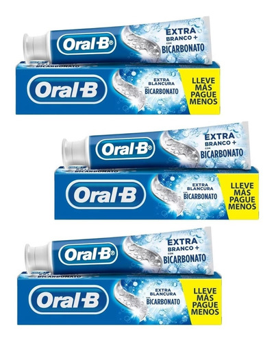 Oral-b Extra Blancura Pasta Dientes Bicarbonato 180g Pack X3