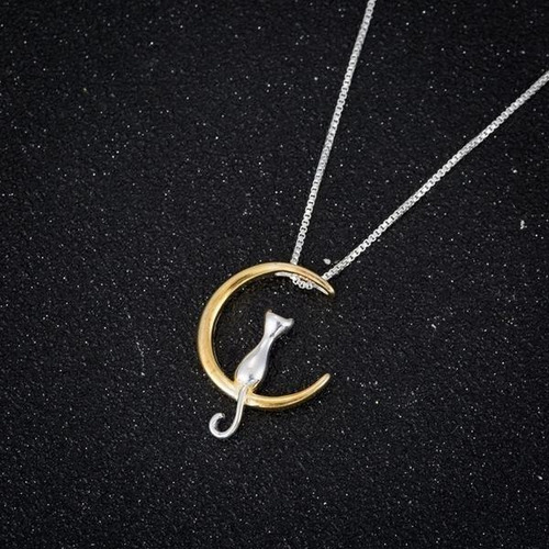 Collar Gato En La Luna + Cajita De Regalo!