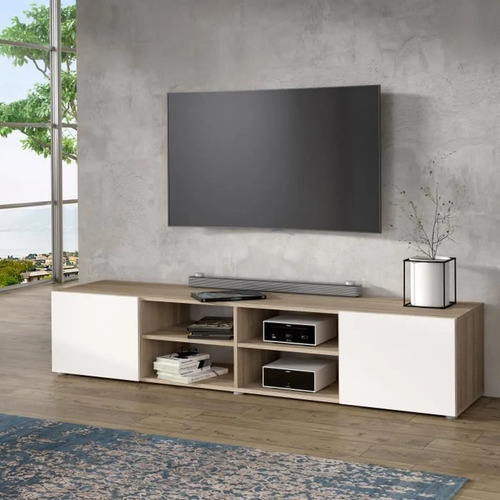 Imagen 4 de 4 de Mueble Rack Panel Tv Organizador Ene