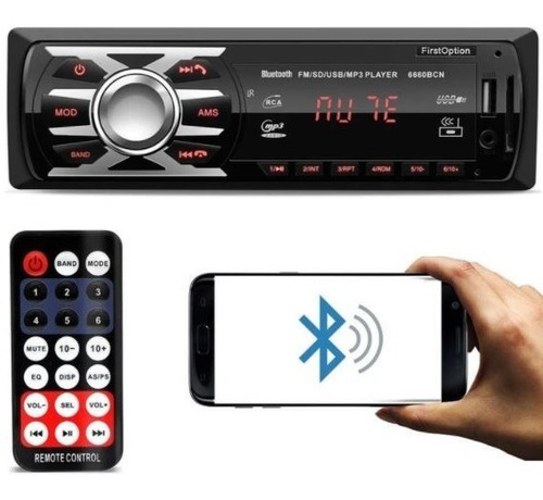 Som Para Carro Automotivo Com Bluetooth Mp3 Usb + Controle