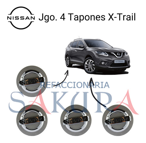 Set Tapones Rueda X-trail 2017