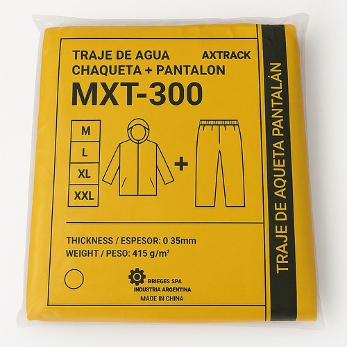 Traje De Lluvia Max Track Combat Pvc Amarillo 2xl