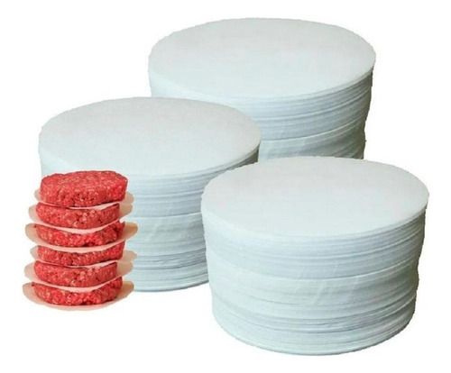 Papel separador de hamburguesas redondo, 10 cm, 4 kg, aproximadamente 4000 unidades