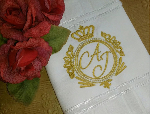 22lembrancinha Casamento Toalha Lavabo Bordada Personalizada