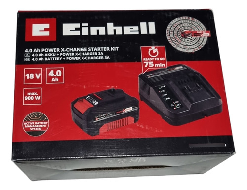 Kit Starter Cargador 3a + Batería 4ah Einhell 18v 900w