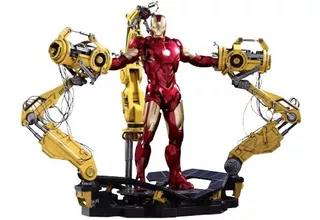 Figura Iron Man 2 Hot Toys Mark Iv With Suit-up Gantry Tony