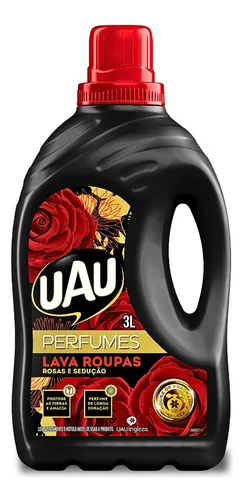 Lava Roupas Perfumes Rosas & Sedução 3 Litros Uau