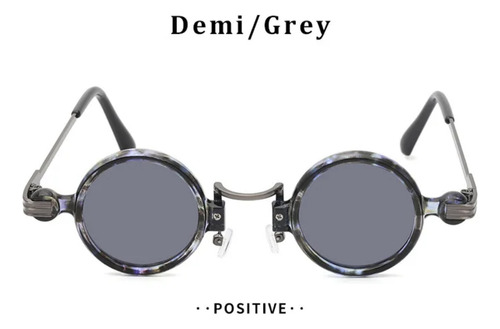 Gafas De Sol Lentes Vintage Steampunk Classy Y Redondos Steampunk Gris Azulado Azul Oscuro Azul Acero Azul Acero