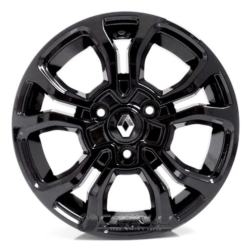 Jogo 4 Roda 14 Sandero Rs 3x100 Renault Kwid M7 Kr Cor Preta Black