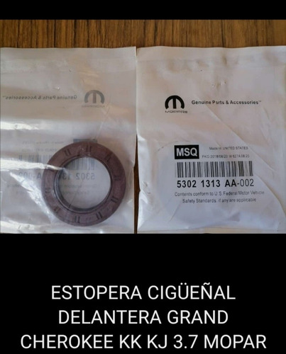 Estopera Cigüeñal Delantera Grand Cherokee Kk Kj 3.7 Mopar