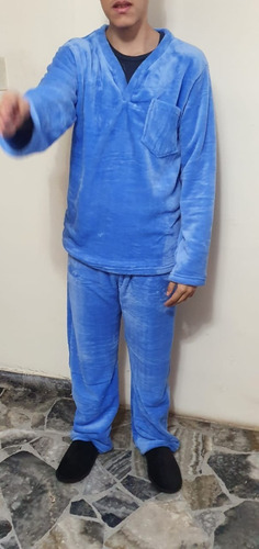 Buzo / Pijama Felpa Aterciopelada Caballeros S - Xl