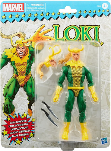 Marvel Legends Series Figura Loki Retro Nuevo Original