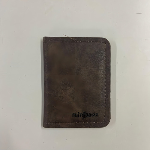 Carteira Couro Ecológico Com Bloqueador Rfid Antifurto Cor Marrom-claro