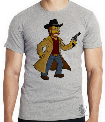 2 Camiseta Blusa Infantil Chuck Norris Simpsons Texas Ranger