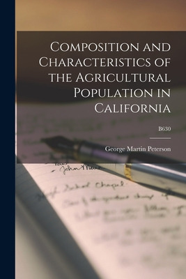 Libro Composition And Characteristics Of The Agricultural...