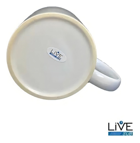 Caneca Brancas Porcelana Sublimação 325ml Live Caixa Com 36 Cor Branco