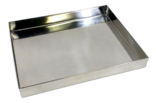 Kit Com Cinco Bandejas 30x20x3 Cm Aço 430 #28