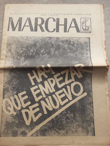 Semanario Marcha 8 De Noviembre De 1974 Nº 1674