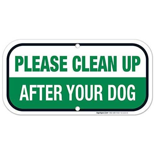 Letrero «clean Up After Your Dog» Para Excrementos De Perro,