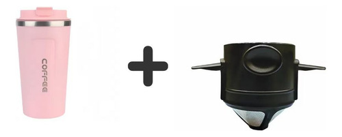 Pack Mug Térmico + Filtro De Cafe Portátil Reutilizable