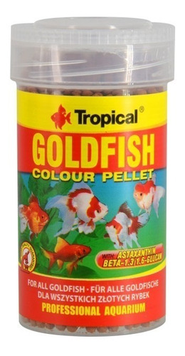 Alimento Tropical Goldfish Color Pellet 360gr Peces