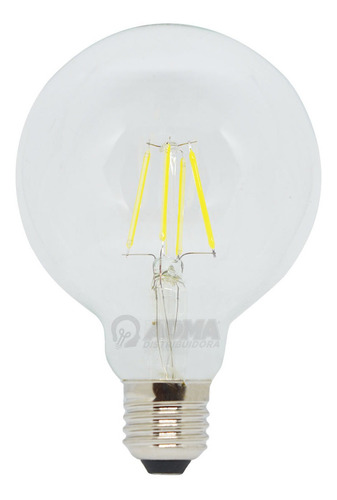 Lampara Filamento Led Vintage G95 Globo 4w Philco E27