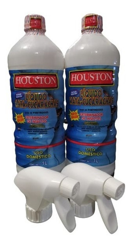 2 Lts Houston Insecticida Vs Cucarachas Gratis Atomizadores