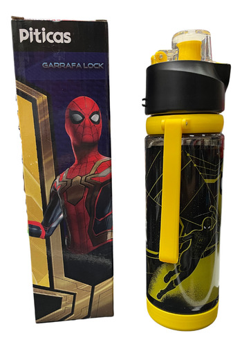 Garrafa Lock Homem Aranha Spider Man Sem Volta Pra Casa Cor Preto